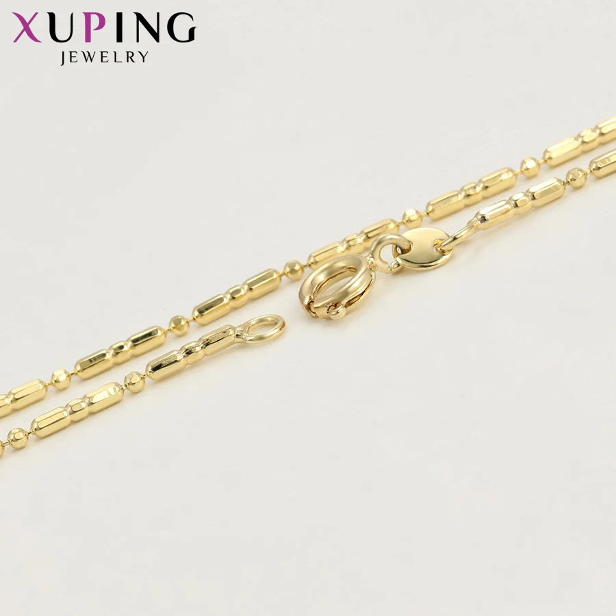 Xuping American and European Light Yellow Gold Color Plated Necklace for Girls Jewelry Christmas Gifts 45308 | Украшения и