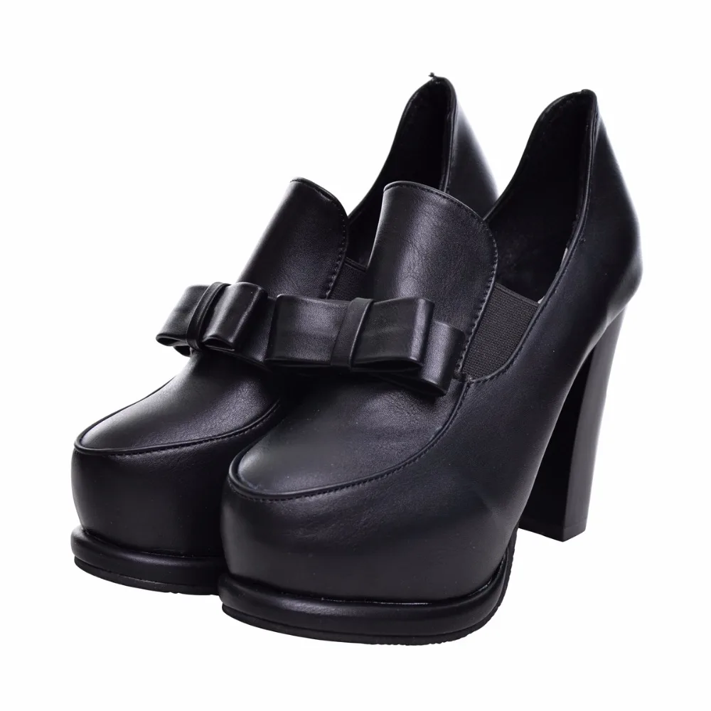 Новый осень женщин лодыжки сапоги сексуальные туфли на каблуках PU кожаные с бантом весна женщина XWD1579|ankle