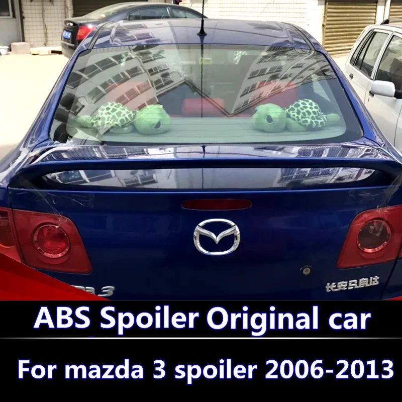 Для Mazda 3 2006-2013 Спойлер ABS Материал заднее крыло автомобиля праймер цвет задний