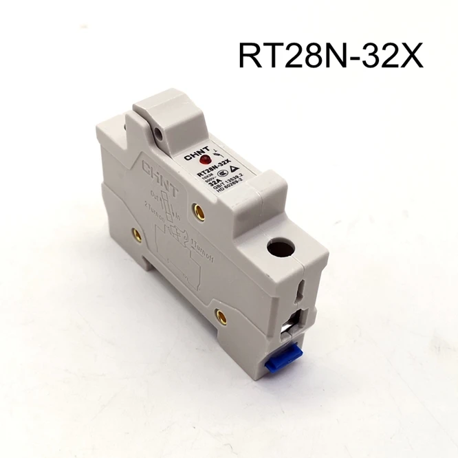 CHINT RT28N-32X 1 полюс DIN рейку держатель предохранителя основа с индикатором света 1 P для 10x38 мм Предохранитель - Цвет: RT28N-32X