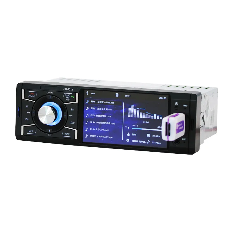 Автомобильный монитор стерео радио плеер Bluetooth/Аудио/USB/SD/MP5 1 Din FM беспроводной