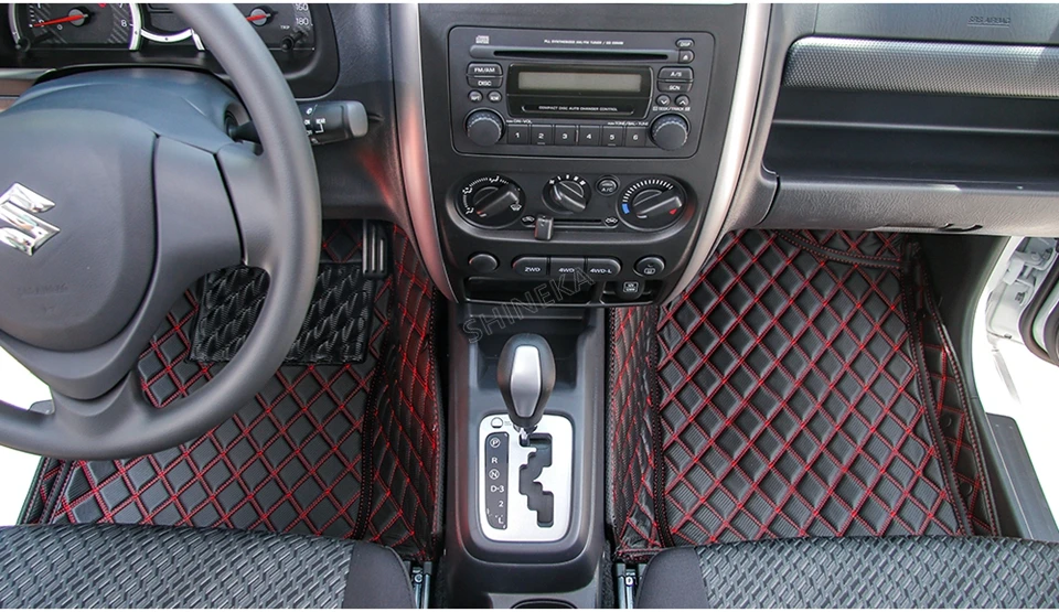 SHINEKA напольный коврик для Suzuki аксессуары для Jimny 2007- Кожаный Автомобильный интерьер, коврик для багажника, коврик для бездорожья, подходит для Jimny