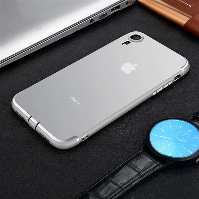 Белый Тонкий мягкий матовый Силиконовый из ТПУ чехол для Iphone 11 Pro Xs Max X Xr 6 6s 7 8 Plus защитный чехол с заглушкой от пыли - Цвет: Белый