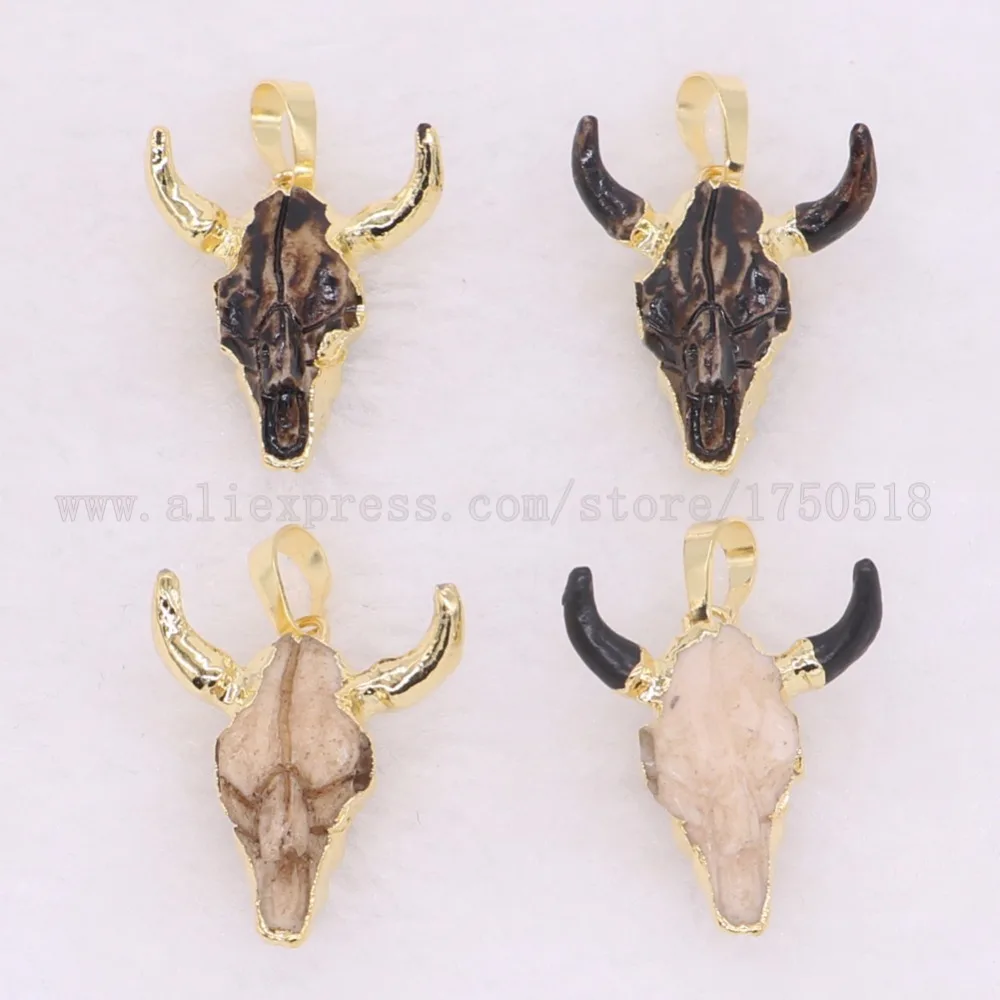Кулон в виде головы буйвола полимерный рожковый кулон для бижутерии Аксессуары