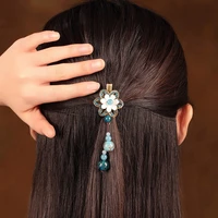 vintage shell flower hairpin headwear handmade barrettes ancient costume accessory hair ornaments chinese ethnic hairclip