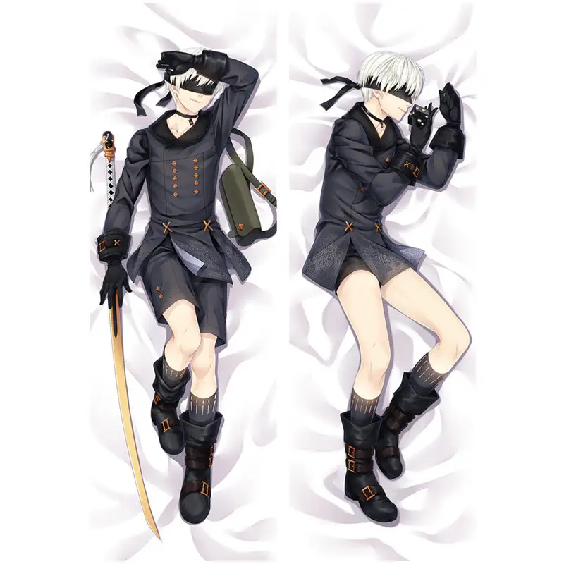 Polyester Аниме НИР: автоматы наволочки YoRHa 2B 9S Подушка Чехол пикантные 3D двухсторонняя постельные принадлежности обниматься тела Чехол настроить NR01A - Цвет: Polyester