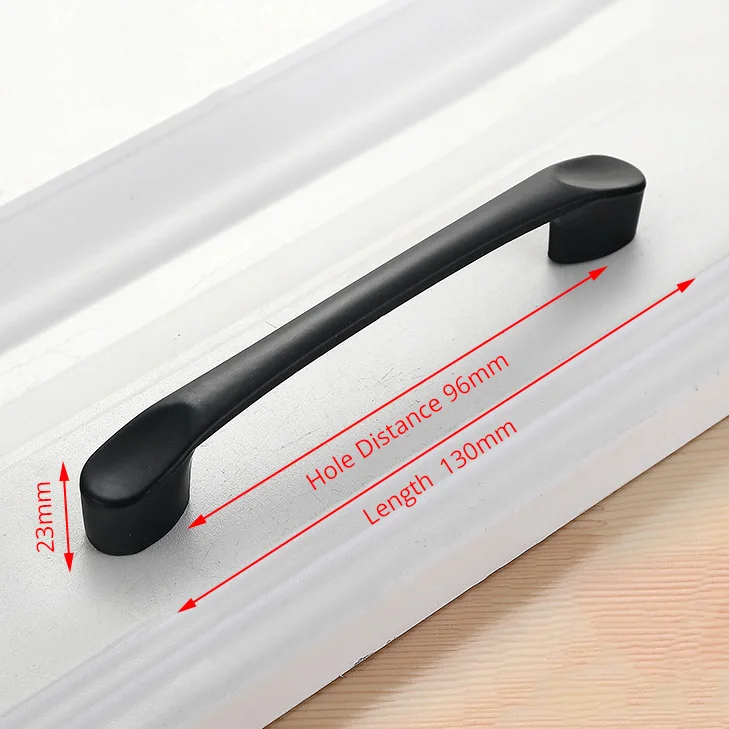 Handle-6626C-96 KAK американский стиль черный шкаф ручки цельный алюминиевый сплав кухонный шкаф ручки для выдвижных ящиков оборудование для обработки мебели - Цвет: Handle-6626C-96