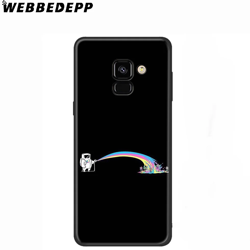 WEBBEDEPP Love Is LGBT Радужный силиконовый чехол для Samsung Galaxy A3 A5 A6 A7 A8 A9 A10 A20 A30 A40 A50 A70 M10 M20 M30