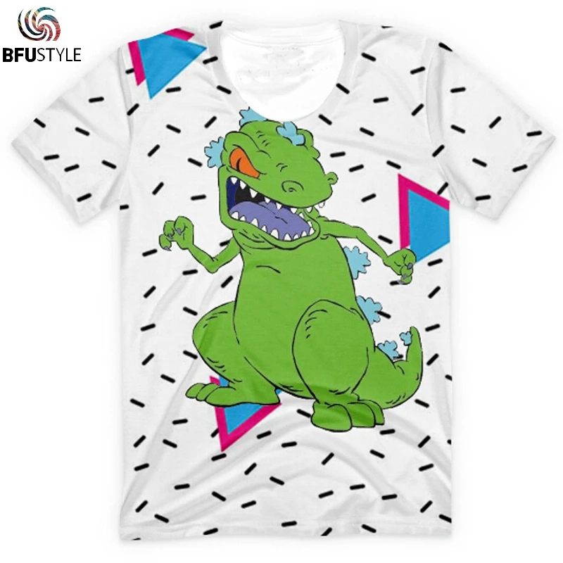 Мужские и женские футболки Reptar в ретро стиле модные Забавные 3D с героями