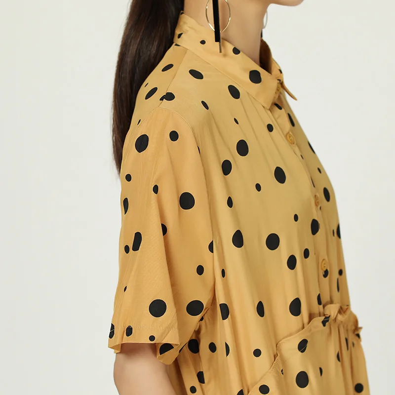 LANMREM 2020 летнее Новое модное повседневное женское Ретро Свободное длинное платье