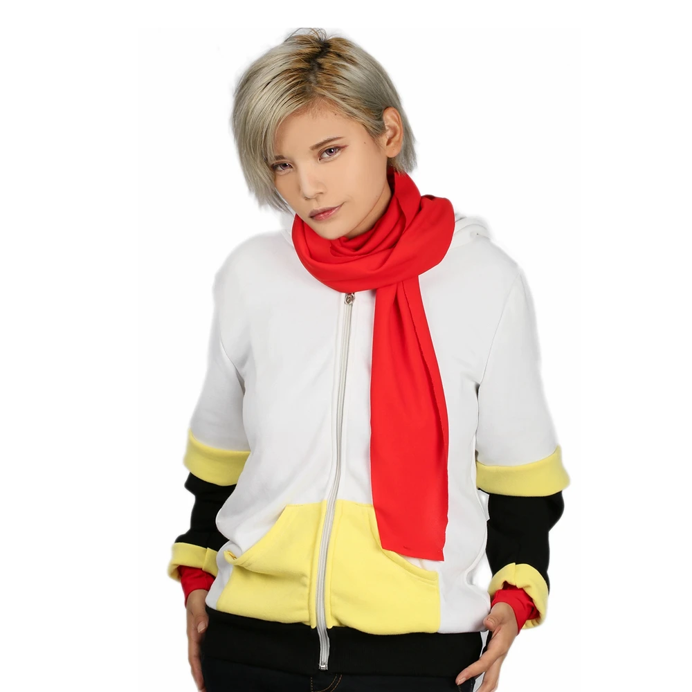 Coslive Папирус из андертейл белый на молнии пальто с капюшоном косплэй костюм 2019