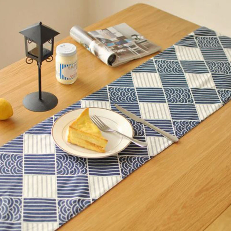 Новинка 2019 в японском стиле настольная дорожка из хлопка и льна винтажный