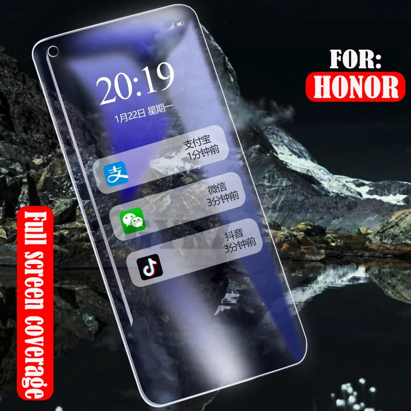 GYKZ 2 шт./лот новое закаленное стекло пленка для Huawei Honor V20 полный экран Защитное