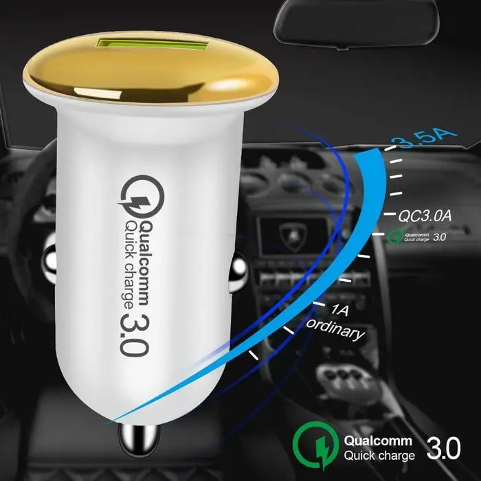 WOOKRAYS Быстрая зарядка 3 0 Usb Автомобильное зарядное устройство Зарядка адаптер