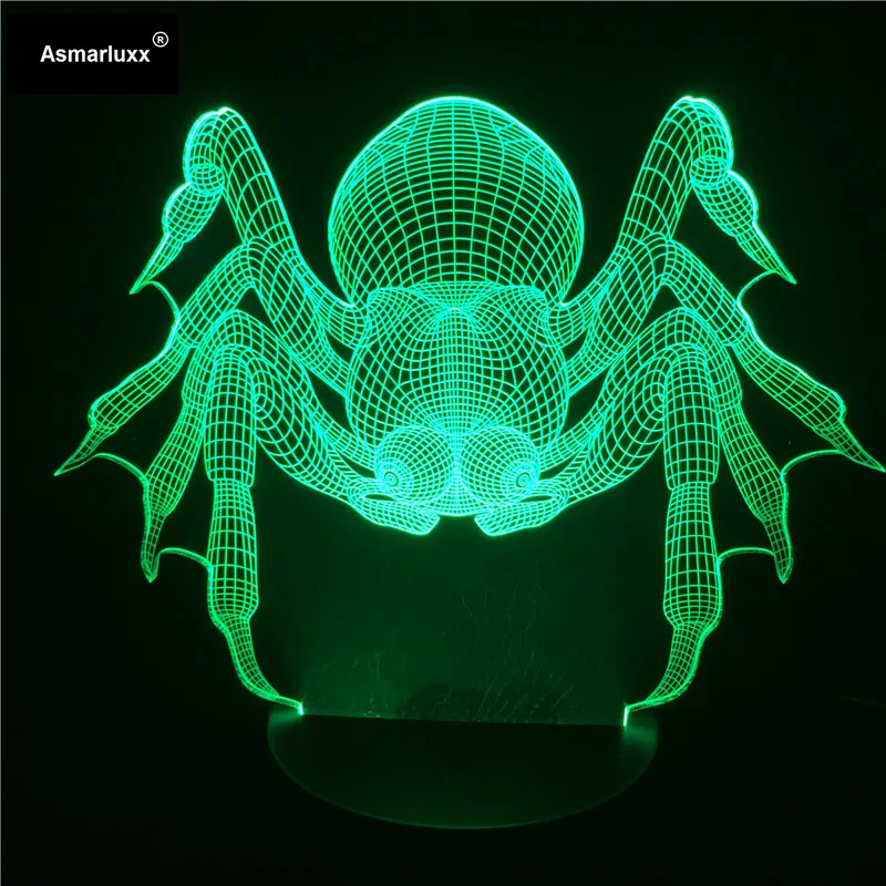 Человек-паук 3D иллюзия Лампа красочные USB бытовой Спальня офисные Светодиодный