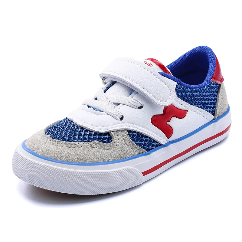 Huili kindergarten children's shoes for boys and girls leather &amp mesh upper light soft breathable kids outdoor sneaker | Детская