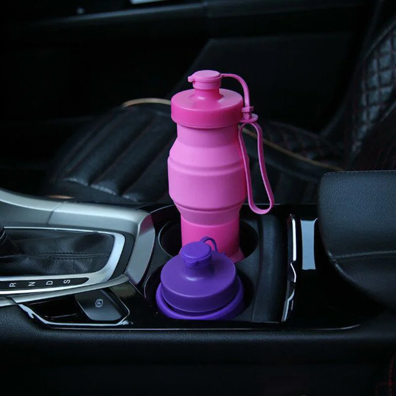 Быстросохнущая Складная Силиконовая бутылка для воды QuickDone 800 мл путешествий и