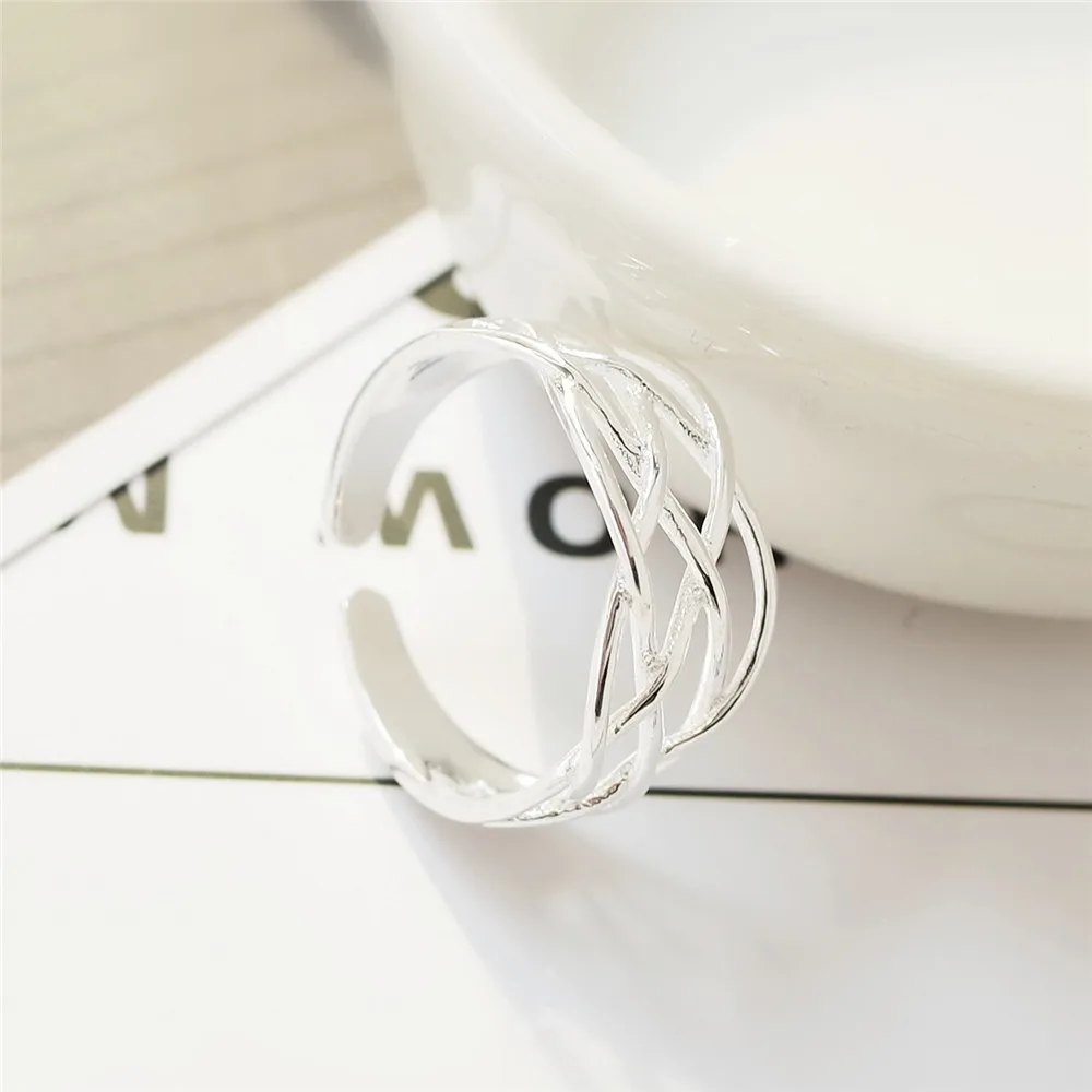 Женское и мужское регулируемое кольцо в винтажном стиле из 100% стерлингового