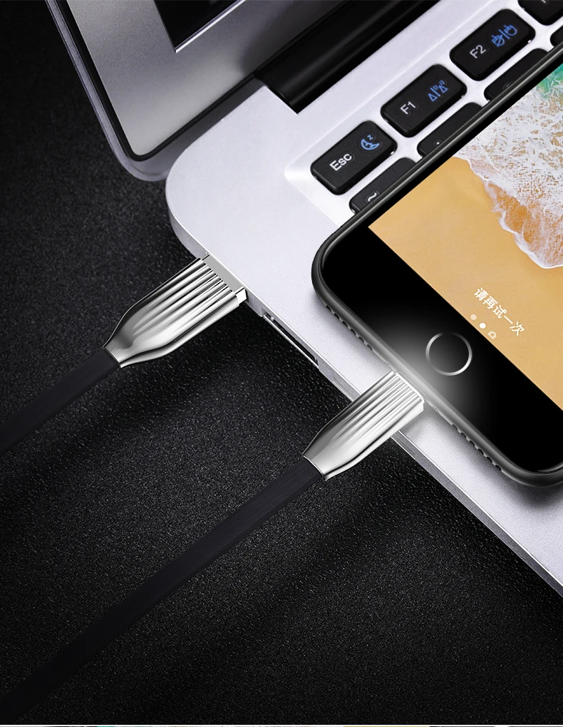 CAFELE светодиодный светильник USB кабель для iphone X 8 7 6s Plus 5S кабель для зарядки и синхронизации данных кабели для телефонов длиной 1,2 м не скручиваются