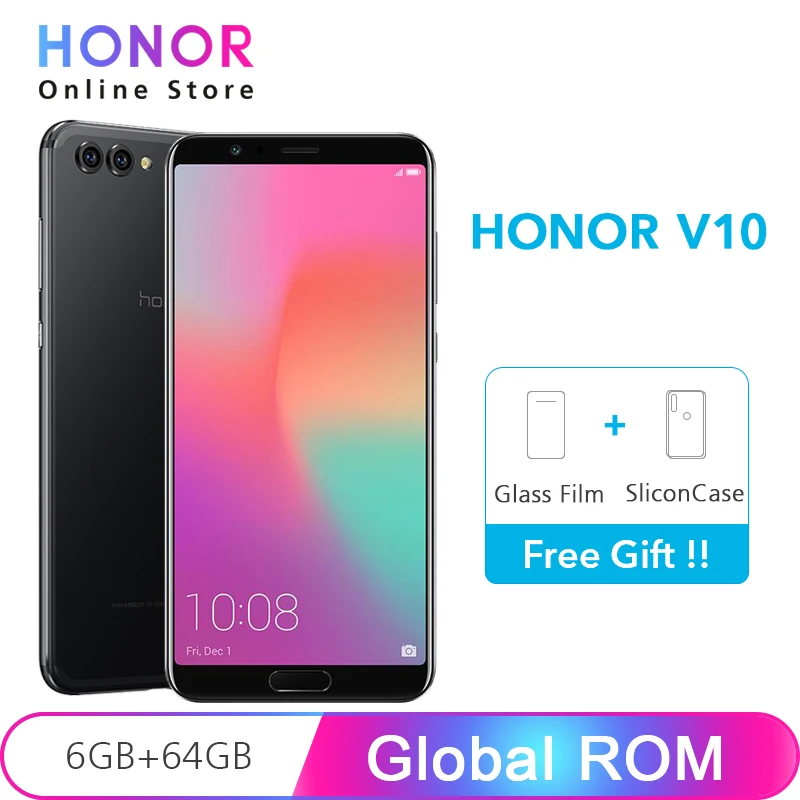 Huawei Honor V10 6G 64G View 10 Мобильный телефон Kirin 970 Восьмиядерный 5 99 дюйма 16 МП Двойная