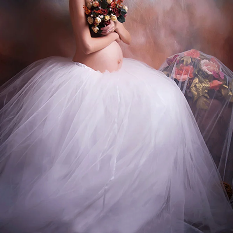 Реквизит для фотосессии беременных элегантное белое кружевное платье в