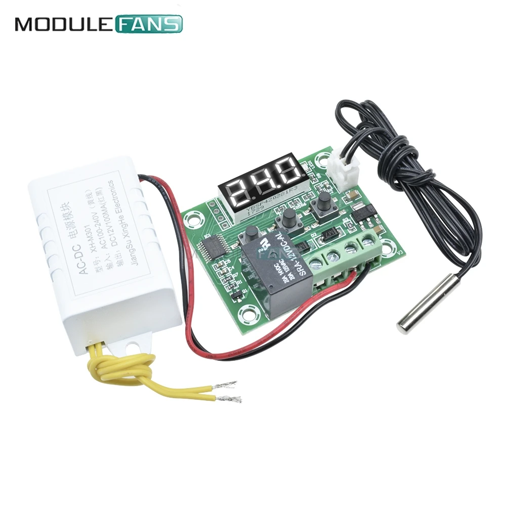 AC 110V 220V светодиодный цифровой W1209 термостат Контроль температуры модуль
