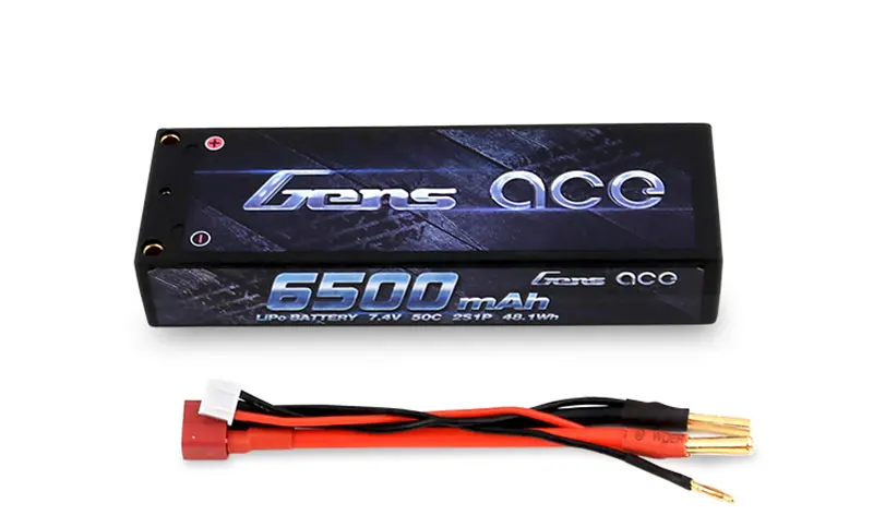 2 шт Gens ace Lipo батарея 2S 6500mAh 6800mAh Lipo 7,4 V батарейный блок Deans Plug 50C 1/8 Scale для Traxxas Slash 4x4 RC автомобилей