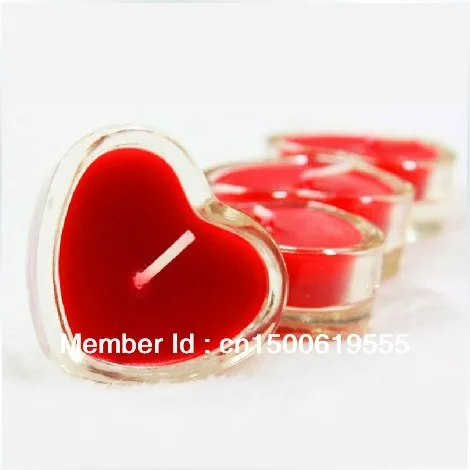 Heart shaped candle romantic wedding Party birthday |