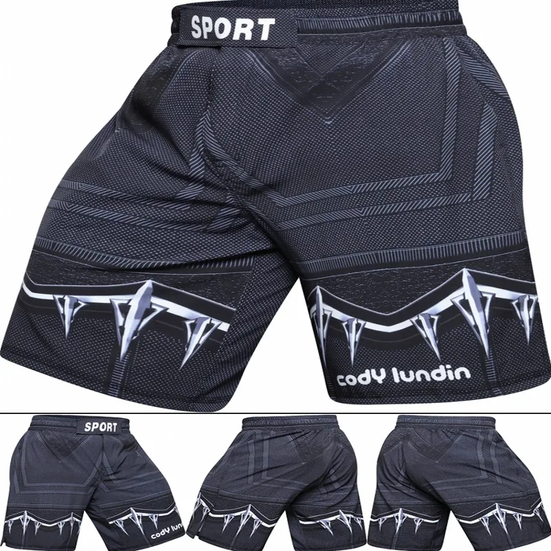 Дышать Для мужчин для тайского бокса шорты печатной футболок смешанных боевых