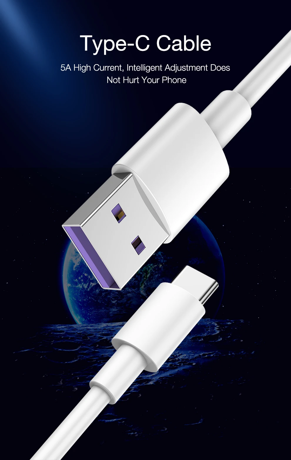 CAFELE 5А type C USB кабель для телефонов huawei samsung Xiaomi поддержка QC 3,0 type C Быстрая Зарядка синхронизация данных кабели для телефонов