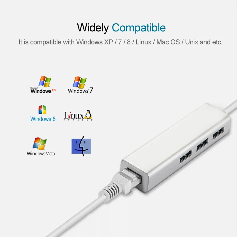 3 Порты USB 3.0 хаб Тип c Thunderbolt до RJ45 100 Мбит Gigabit Ethernet LAN адаптер данных Тип- C проводной