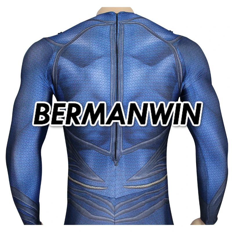 BERMANWIN высокое качество мышечный оттенок Костюм Супермена взрослый 3D принт Человек из стали лайкра костюм фильм Супермен Косплей Костюм