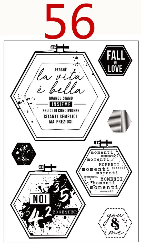 Italian Word clear stamps | Канцтовары для офиса и дома