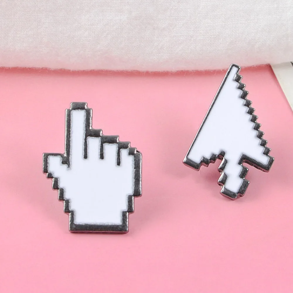 Креативная художественная мультяшная брошь с наведением стрелки курсора