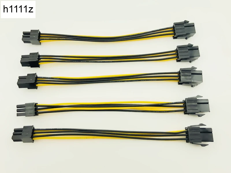 5 шт. 20 см 6Pin до 6 Pin PCI Express PCIe удлинитель питания разъем папа к гнезду видеокарта