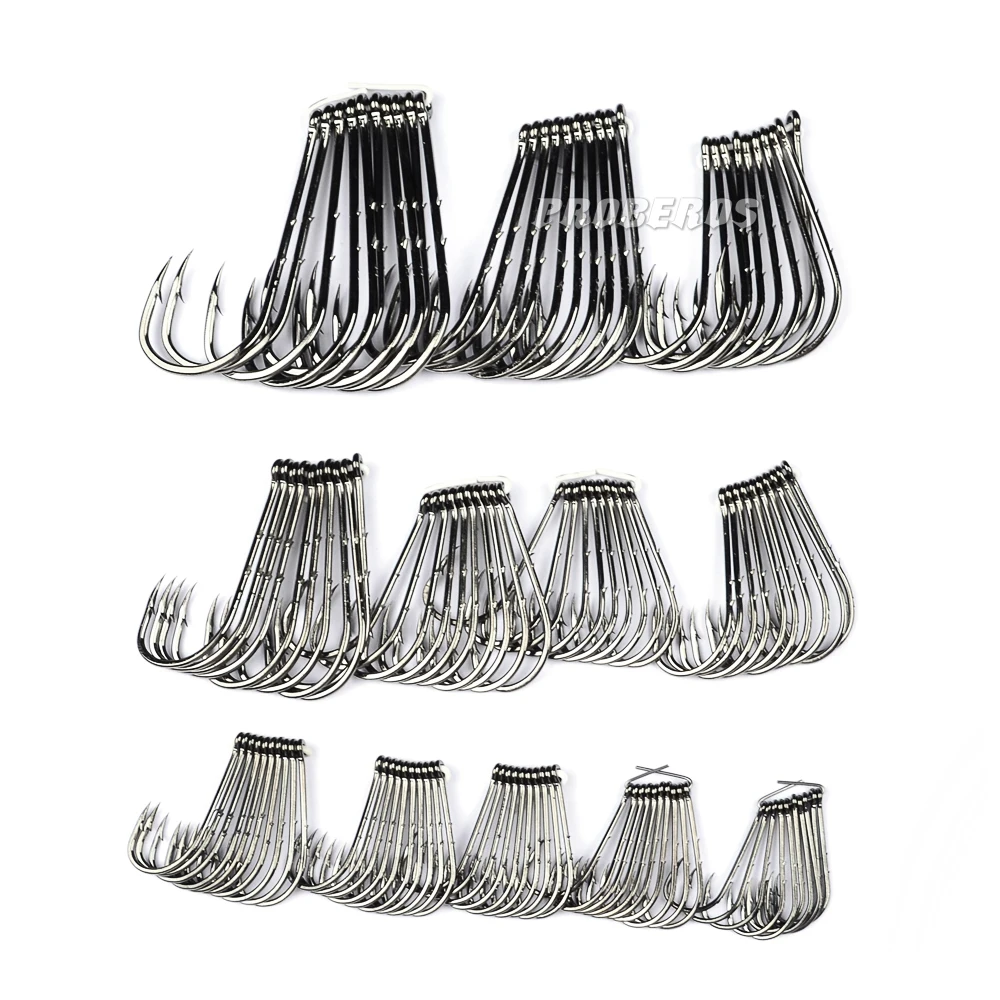 PROBEROS брендовый рыболовный крючок 6 #-6/0 # Приманка Черный цвет джиг Большой Крючок