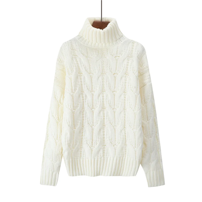 Fitaylor для женщин Вязание пуловер зимняя одежда с длинными рукавами свитер высоким