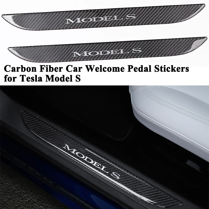 2 шт./компл. Стайлинг углеродного волокна автомобильный порог передней двери