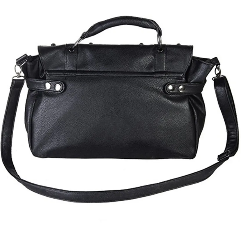 Новый 2017 Большие Женщины Кожаные Европейские Дизайнерские Сумки Заклепки На