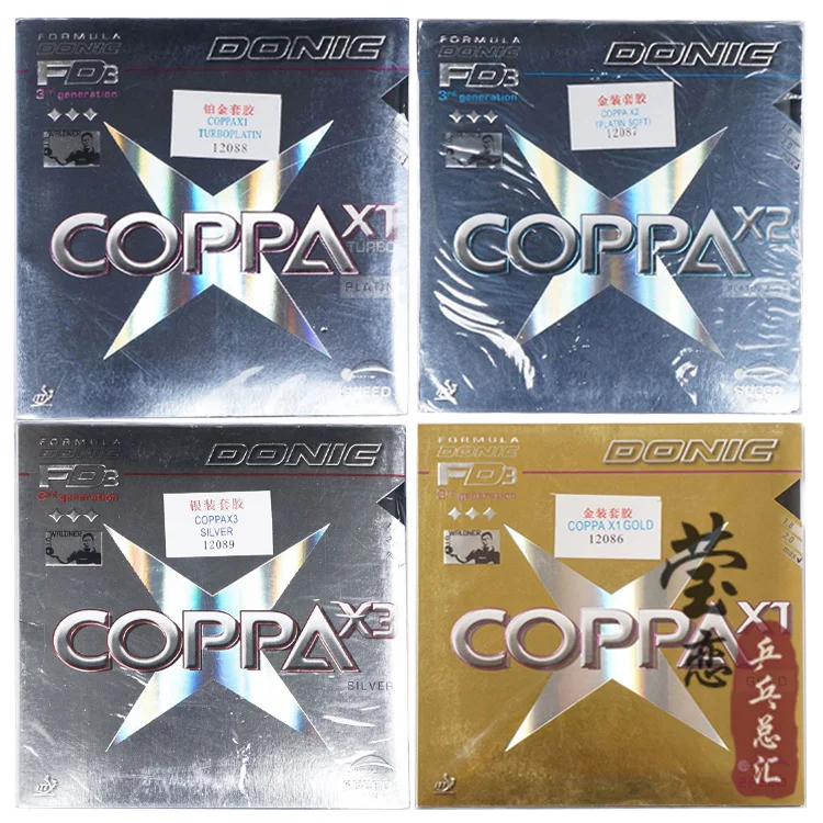 Оригинальный Donic COPPA X1 Gold/COPPA TURBO Platin/COPPA X2 Platin Soft/COPPA X3 серебряные ракетки для