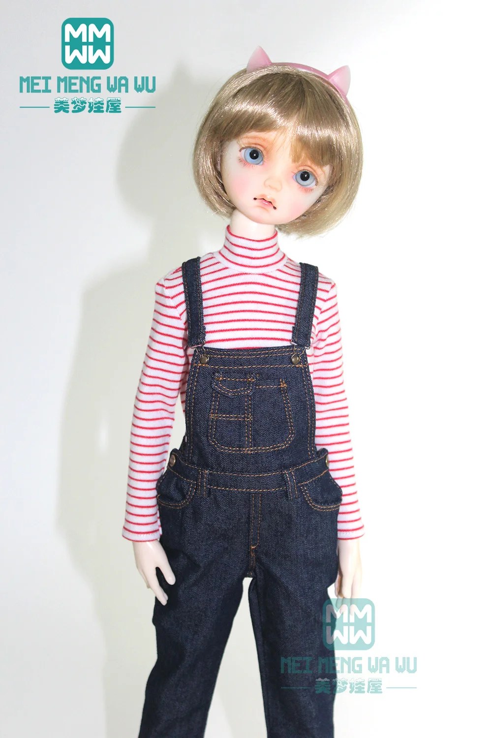 Одежда для кукол 43 см 1/4 BJD кукла модная футболка в полоску брюки на бретелях |