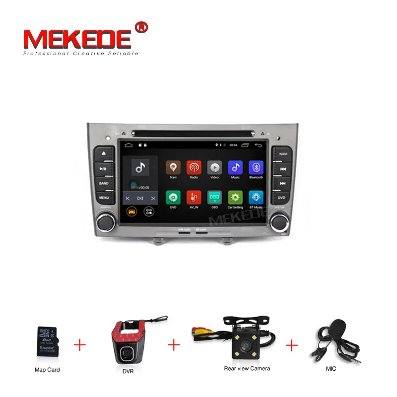 add camera dvr Mekede M518 чистый Android 7,1 dvd-плеер для автомобиля peugeot 308 408 с gps навигацией мультимедиа аудио Радио vedio 4G wifi BT - Цвет: add camera dvr