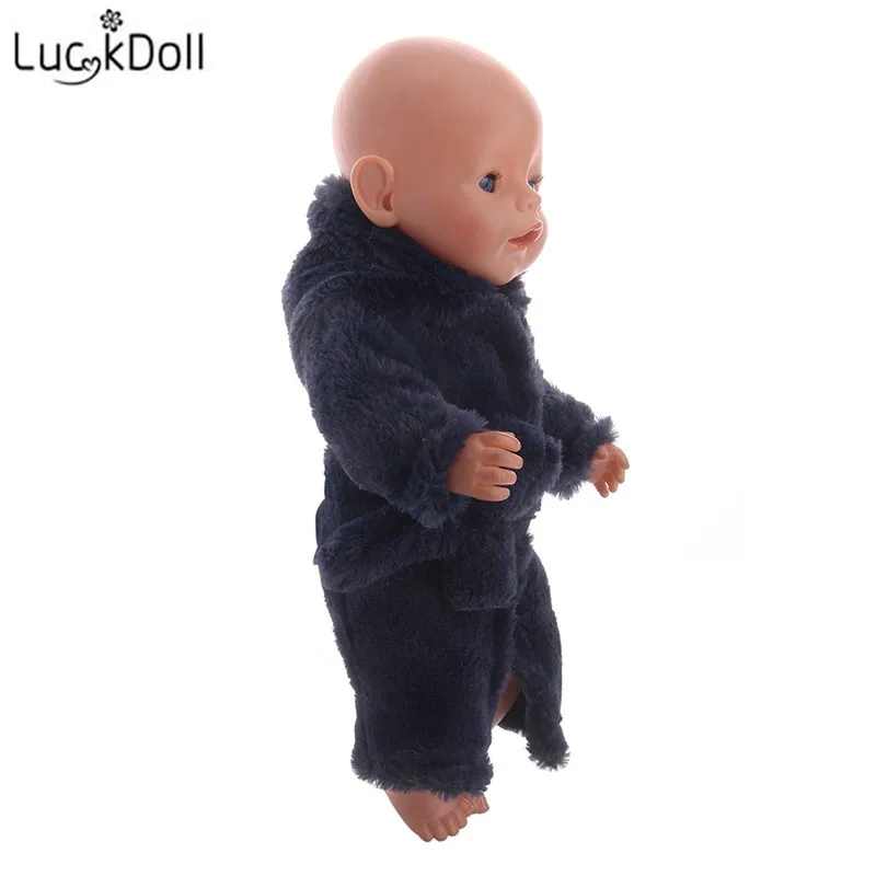 LUCKDOLL мягкие пижамы Ночная рубашка подходит 18 дюймов Американский 43 см Детские аксессуары для кукол, игрушки для девочек, поколение, подарок на день рождения
