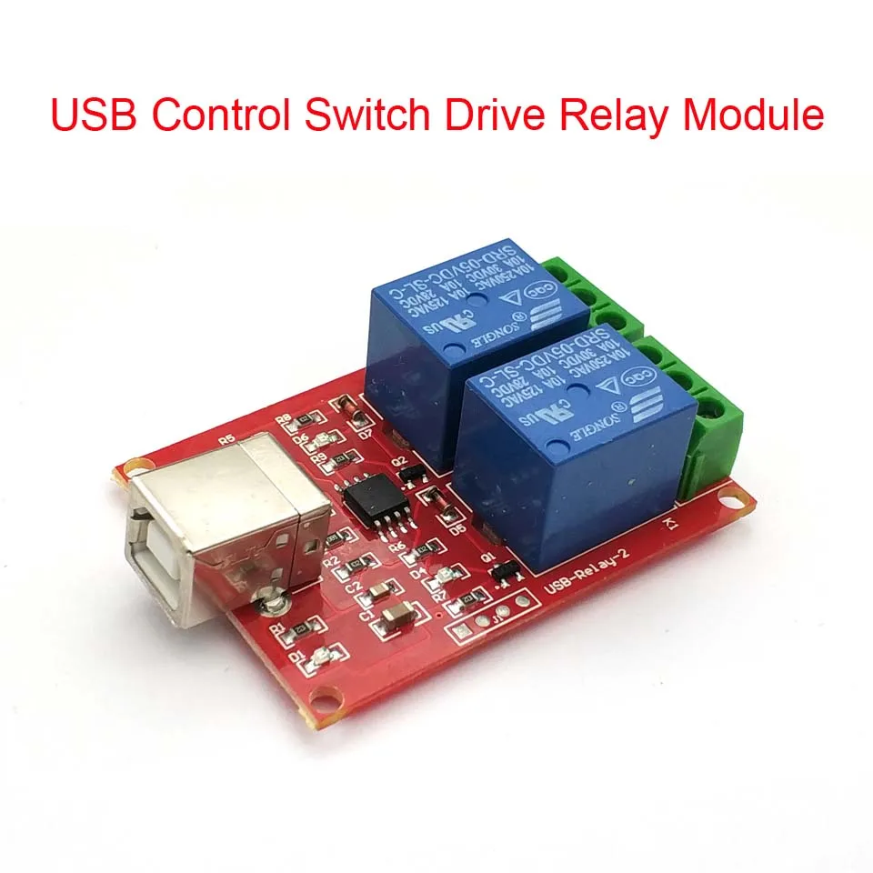 2 канальный компьютер постоянного тока 5 В USB переключатель управления релейный