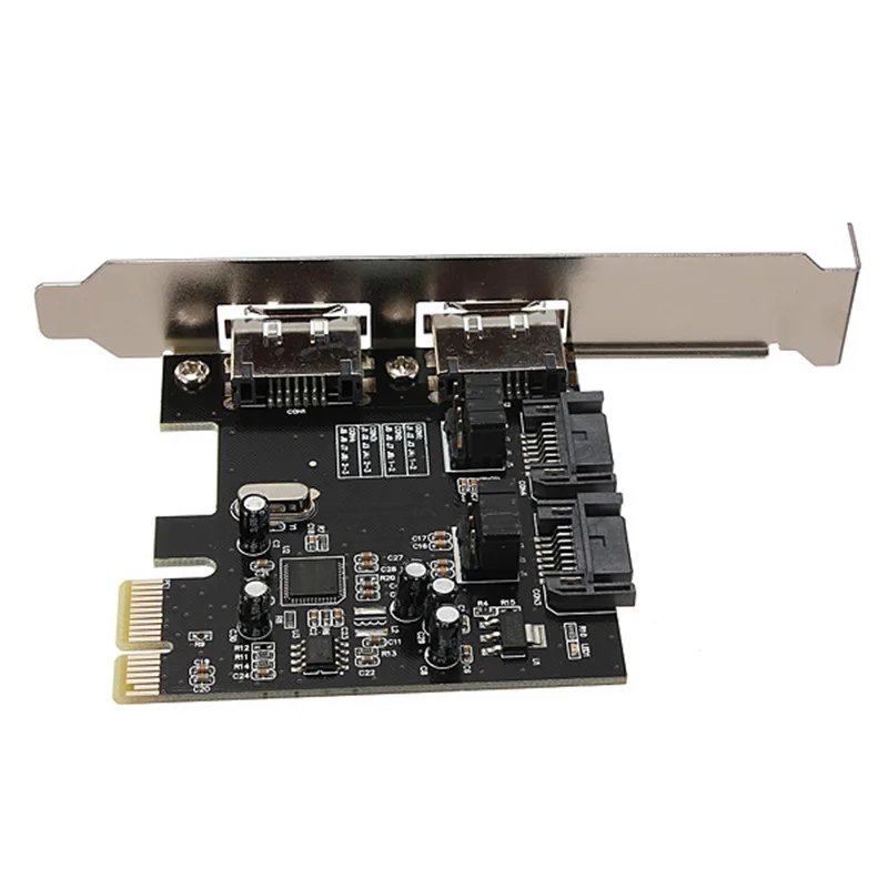 PCI E к SATA3 SATA3.0 6 PCIE eSATA SATA III Плата расширения Express адаптер оптовая продажа|pci-e express|sata