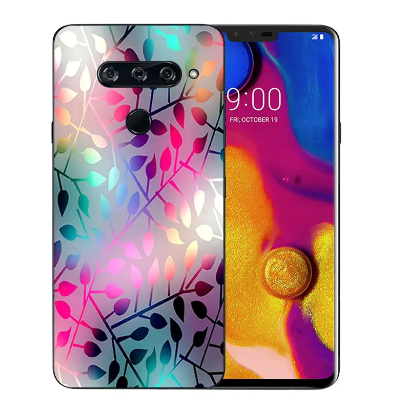 6.4 inch Slim Phone Case For LG V40 ThinQ Color Pattern Soft TPU Silicon Clear Back Cover V40ThinQ Capa Full Protector Coque |