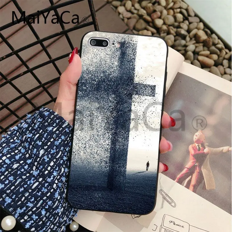 Роскошный мягкий черный чехол для телефона MaiYaCa Christian Jesus The Cross Apple iphone 5 5s 5c SE и 6 6s 7