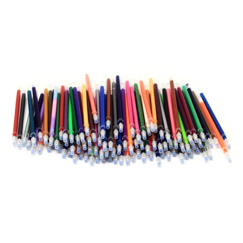 100 Pcs/pack New Colors Gel Ink Pen refills graffiti school office supplies Cartoon painting sketch color gel pen ink | Канцтовары для