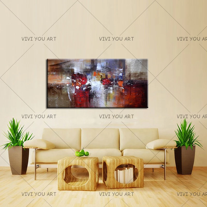 Abstract Modern Large Canvas Wall Art Huge Handmade Oil Painting Decorative Paintings For Home Decor Office Decoration | Дом и сад
