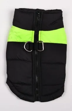 Bright Green Водонепроницаемый Мягкий жилет для питомцев, зимняя теплая одежда для собак, для маленьких, средних и больших собак, куртка на молнии, пальто для чихуахуа, одежда для домашних животных, бульдог - Цвет: Bright Green
